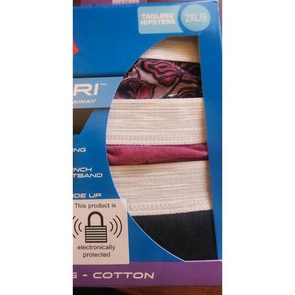 Hanes Tagless Hipster Panties Cool Dri Underwear 3 Pack Size 2XL/9 NEW Multi - Picture 3 of 4